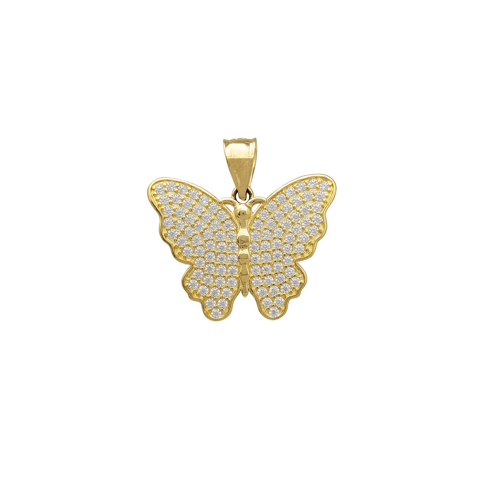 Zirconia Icy Butterfly Pendant (14K)