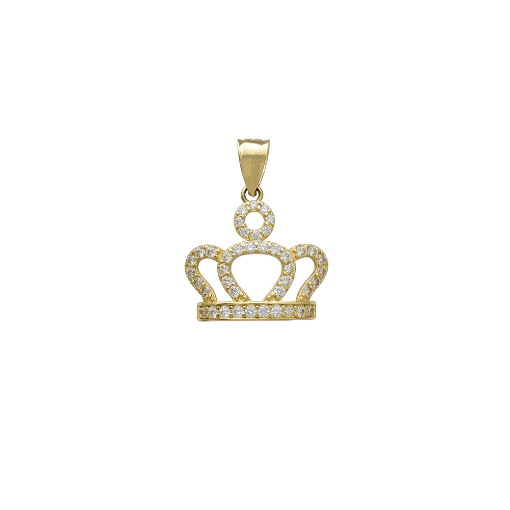 Zirconia Crown Pendant (14K)