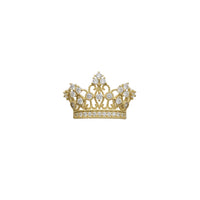 Zirconia Milgrained Tiara / Crown Pendant (14K)