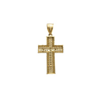 Iced-Out Puffy Crucifix-hänge (14K)