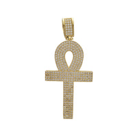 Pendant Ankh Iced-Out Zirconia (14K)
