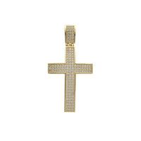 Zirconia Convex Cross Pendant (14K)