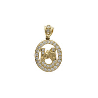 ಜಿರ್ಕೋನಿಯಾ ಓವಲ್ ಫ್ರೇಮ್ ಹಾರ್ಸ್‌ಶೂ ಹಾರ್ಸ್ ಹೆಡ್ ಪೆಂಡೆಂಟ್ (14K) Popular Jewelry ನ್ಯೂ ಯಾರ್ಕ್