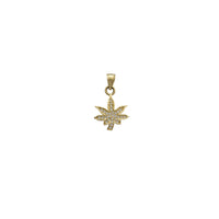 Zirconia Cannabis Pendant (14K)