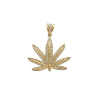 Zirkonya Cannabis pendant (14K) Popular Jewelry New York