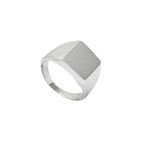 Hollow Rectangular Signet Ring (Silver) Popular Jewelry New York