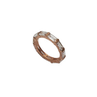 Prsten s ružom Eternity od cirkonijskih bageta (srebro) Popular Jewelry New York