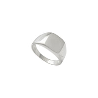 [Hollow] Square Signet Men's Ring (Silver)