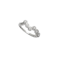 Zirconia Bezel Graduated Ring (Silver)