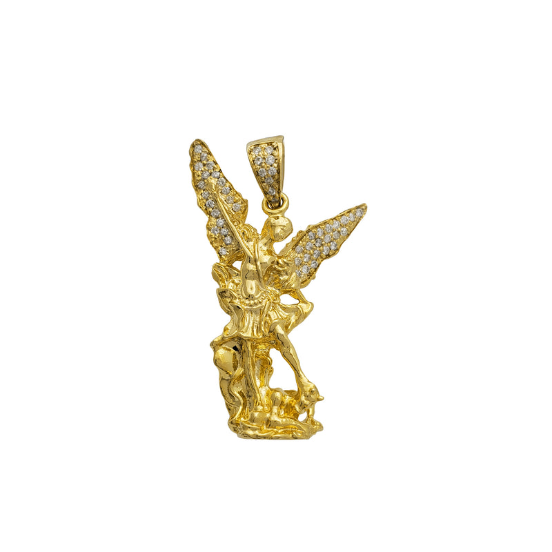 Diamond Saint Michael Pendant (14K) Popular Jewelry New York