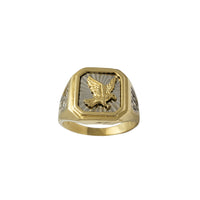 Zirconia Flying Eagle Men's Ring (14K)