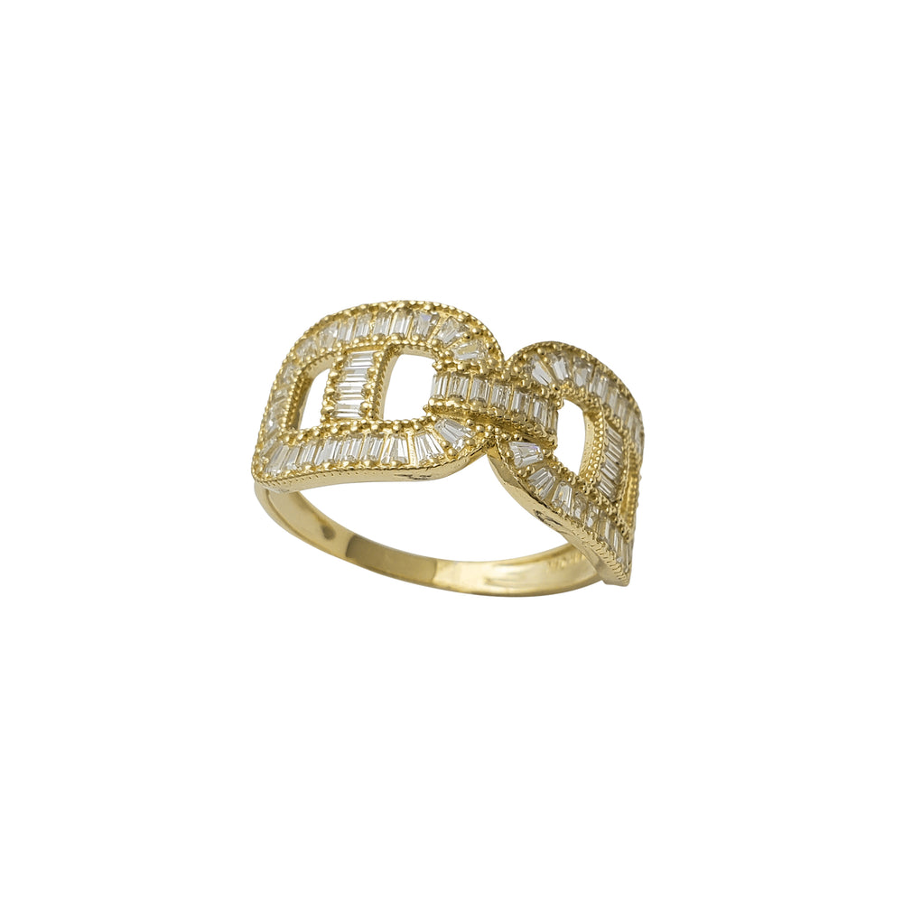 Zirconia Baguette Mariner Ring (14K)