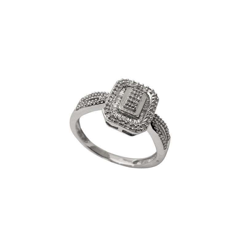 Diamond Tapered Side Pave Engagement Ring (10K)