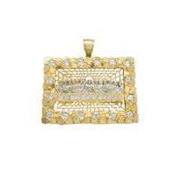 Zirconia Nugget Frame Last Supper Pendant (14K) Popular Jewelry New York