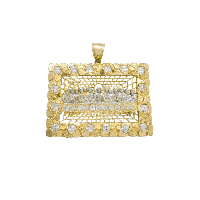 Zirconia Nugget Frame Last Supper Pendant (14K) – Popular J