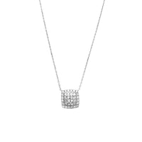 Diamond Square Cluster Necklace (14K)