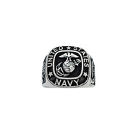Антично завършен пръстен на САЩ ВМС (сребърен)