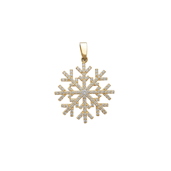 Zirconia Icy Snowflake Pendant (14K)