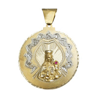 Zirconia Saint Barbara Medallion Pendant (14K)