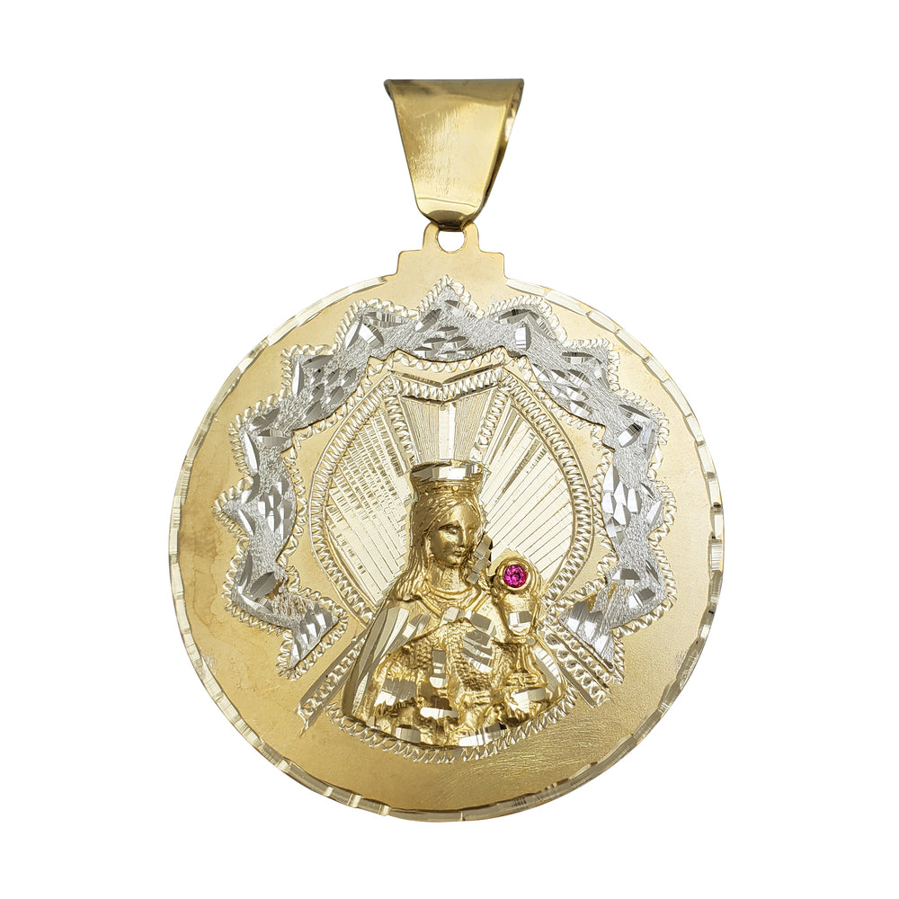 Saint Barbara Mega Medallion Pendant (14K)