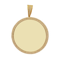 Diamond Large Round Picture Medallion Pendant (14K)