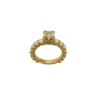 Inel de logodnă cu diamant pavaj etern (14K)