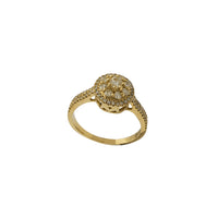 Diamond Round Pave Engagement Lady Ring (14K)
