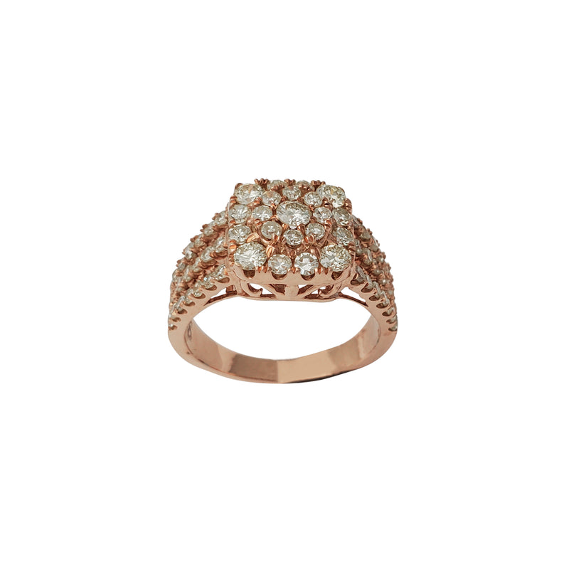 Diamond 3-Shank Engagement Lady Ring (14K)