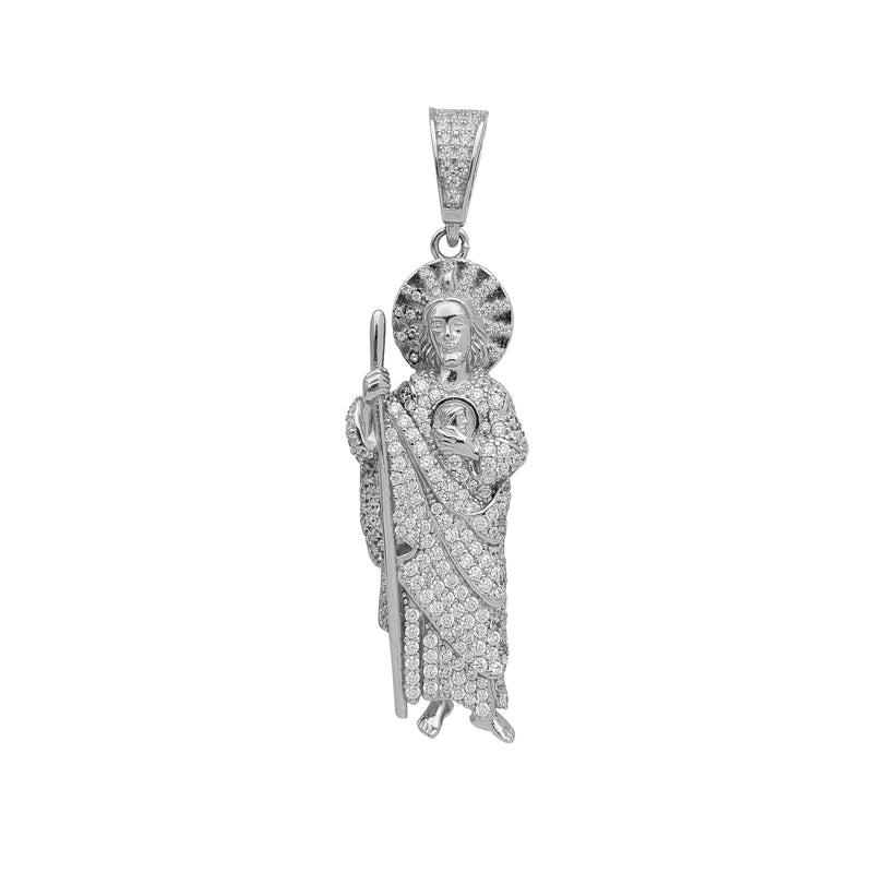 Zirconia Saint Jude Pendant (Silver)
