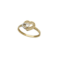 Zirconia Double-Heart Ring (14K)