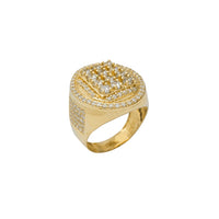 Zirconia Oval Signet Ring (10K)