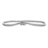 Zirconia Bezel Tennis Bracelet (Silver)
