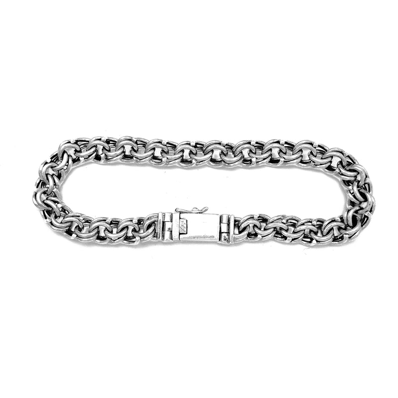 Flat Rolo Bracelet (Silver)