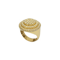 Diamond Pave Three-Layers Summit Ring (14K)
