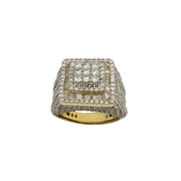 Diamond Baguette & Round Square Men's Ring (14K)