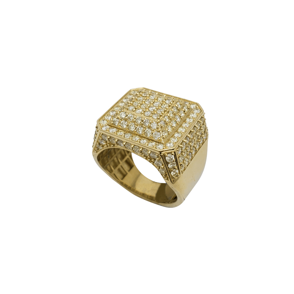 Diamond Octagon Men's Ring (14K)