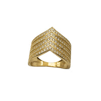 Zirconia Semanario 5-Chevron  Ring (14K)