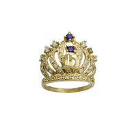 Cirkonio tiaros žiedas „15 metų“ (14K)
