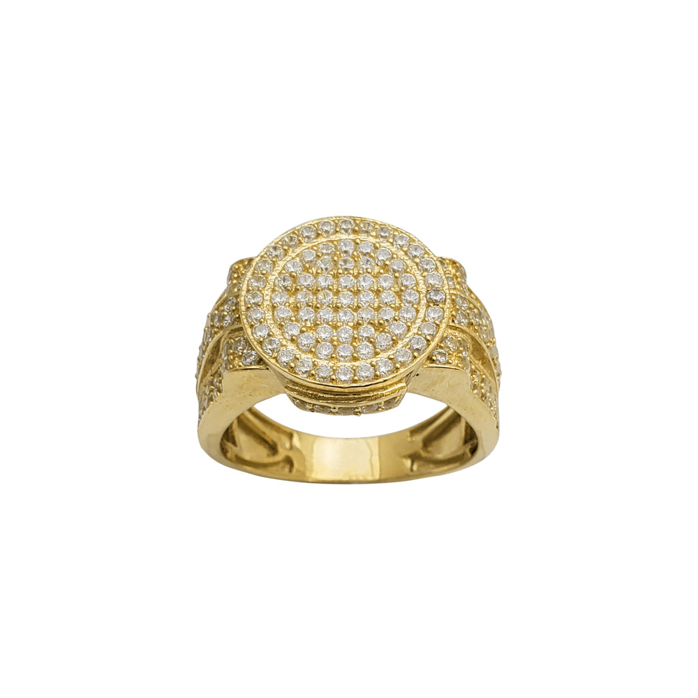Zirconia Round Men's Ring (14K)