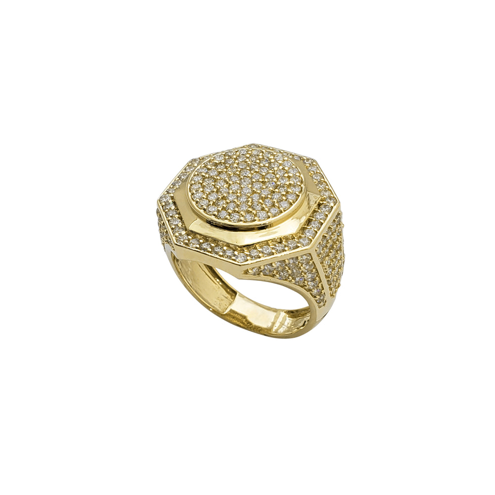 Zirconia Octagonal Men's Ring (14K)