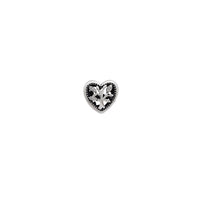 Family Puffy Heart Charm Pendant (Silver)