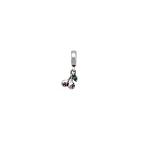 Zirconia Cherry Charm Pendant (Silver)