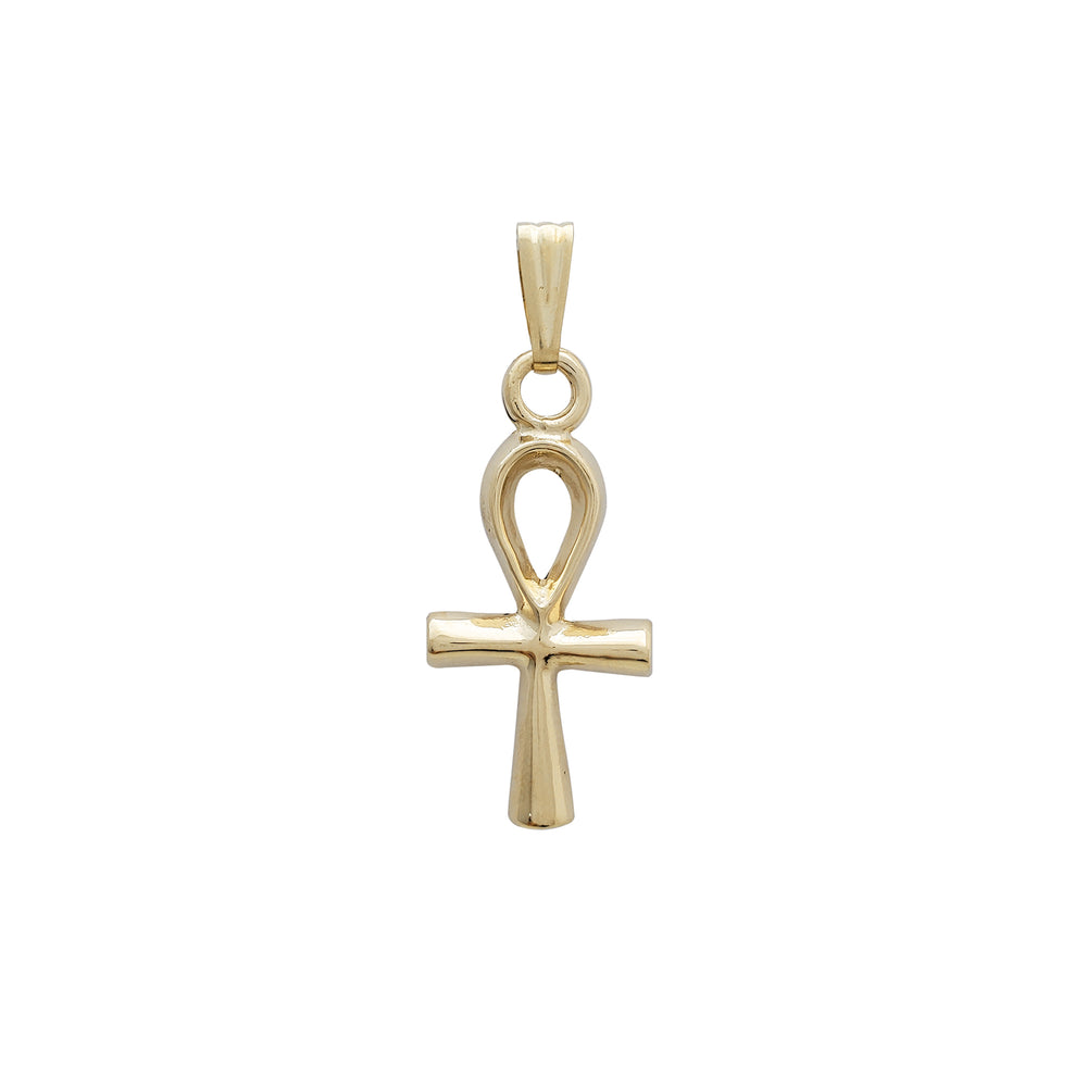 Solid Plain Ankh Pendant (14K)