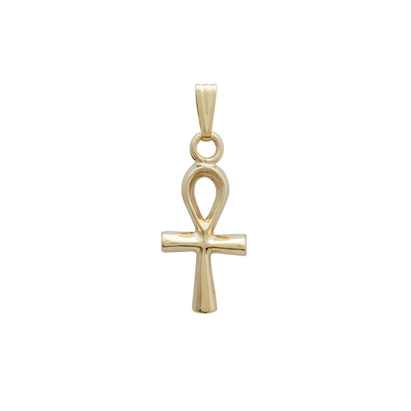 Solid Plain Ankh Pendant (14K)