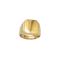 Borderless Open-Back Rectangle Signet Ring (14K)