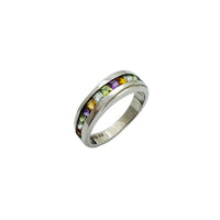 Zirconia Multicolor Band Ring (Silver)