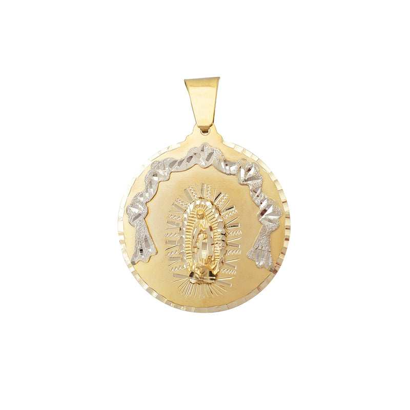 Virgin Mary Medallion Pendant (14K)