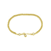 Zirconia Cuban Fancy Bracelet (14K)