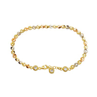 Tricolor Leaf Bracelet (14K).