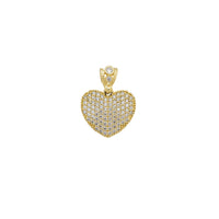 Zirconia Iced-Out Heart Pendant (14K)